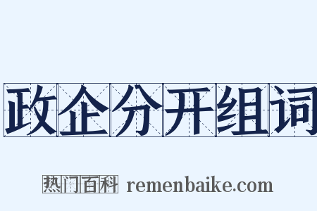 政企分开组词是什么意思的图片